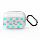 Personalised Blue Hearts AirPods Pro Glitter Case