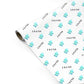 Personalised Blue Hearts Personalised Gift Wrap