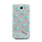 Personalised Blue Hearts Samsung Galaxy S4 Mini Case