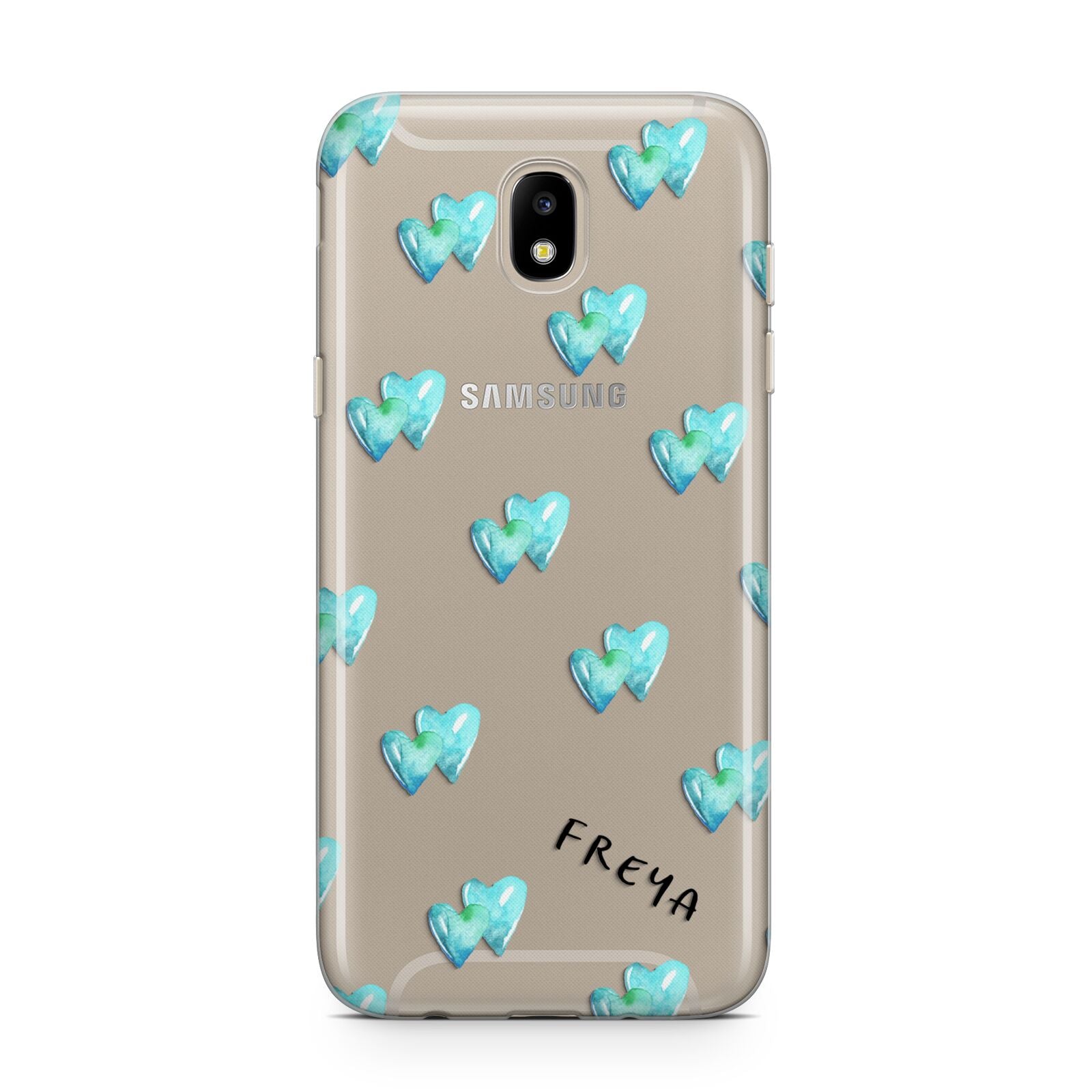 Personalised Blue Hearts Samsung J5 2017 Case