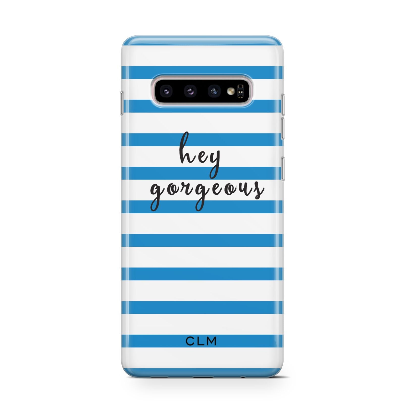 Personalised Blue Hey Gorgeous Protective Samsung Galaxy Case