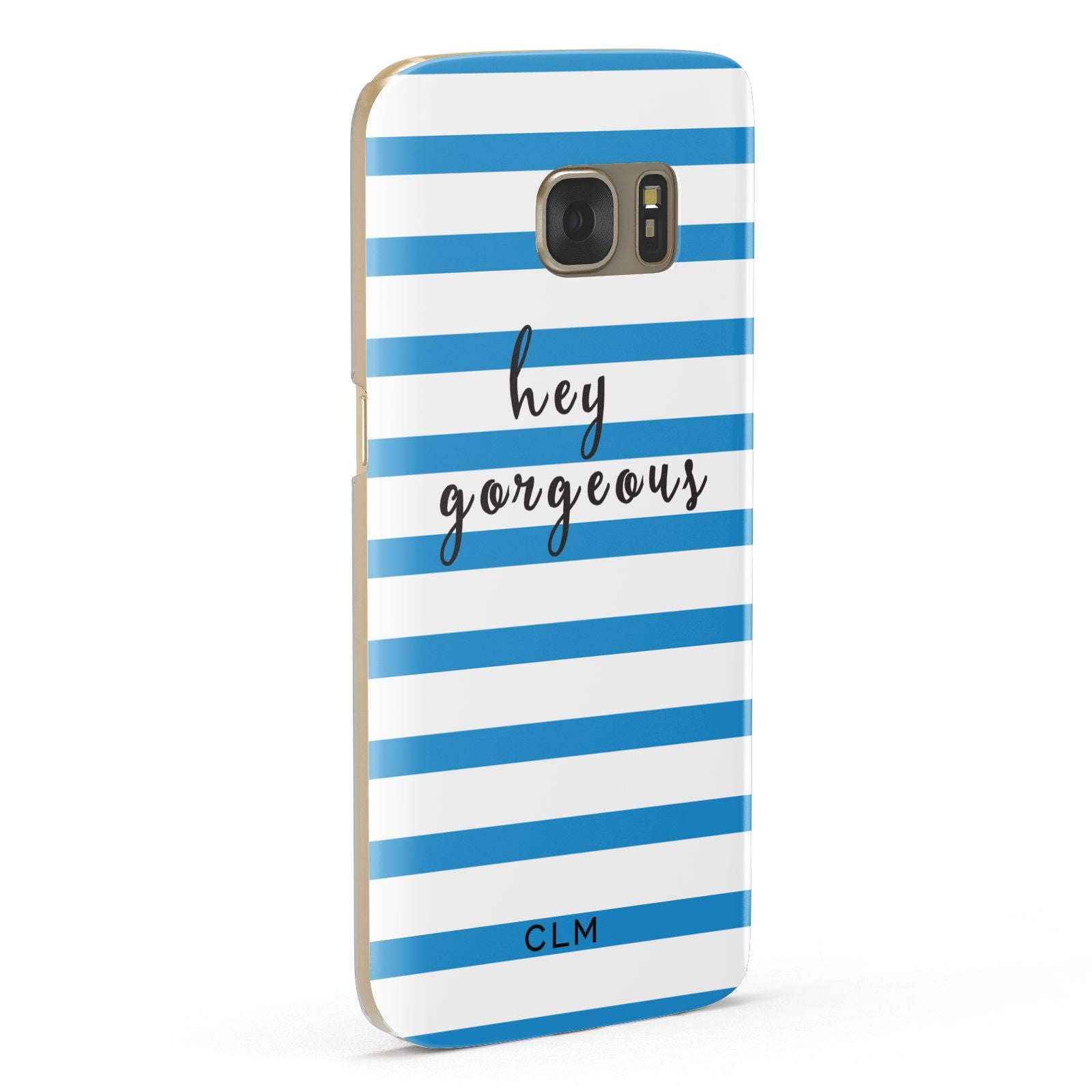 Personalised Blue Hey Gorgeous Samsung Galaxy Case Fourty Five Degrees