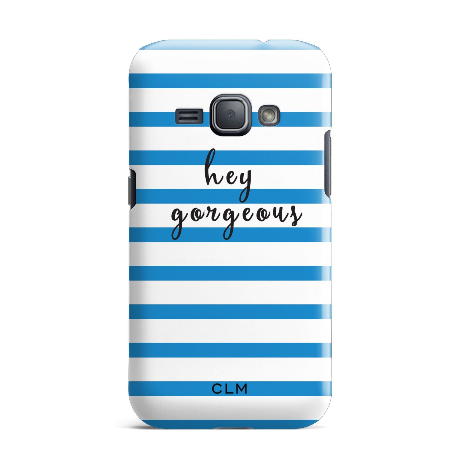 Personalised Blue Hey Gorgeous Samsung Galaxy J1 2016 Case