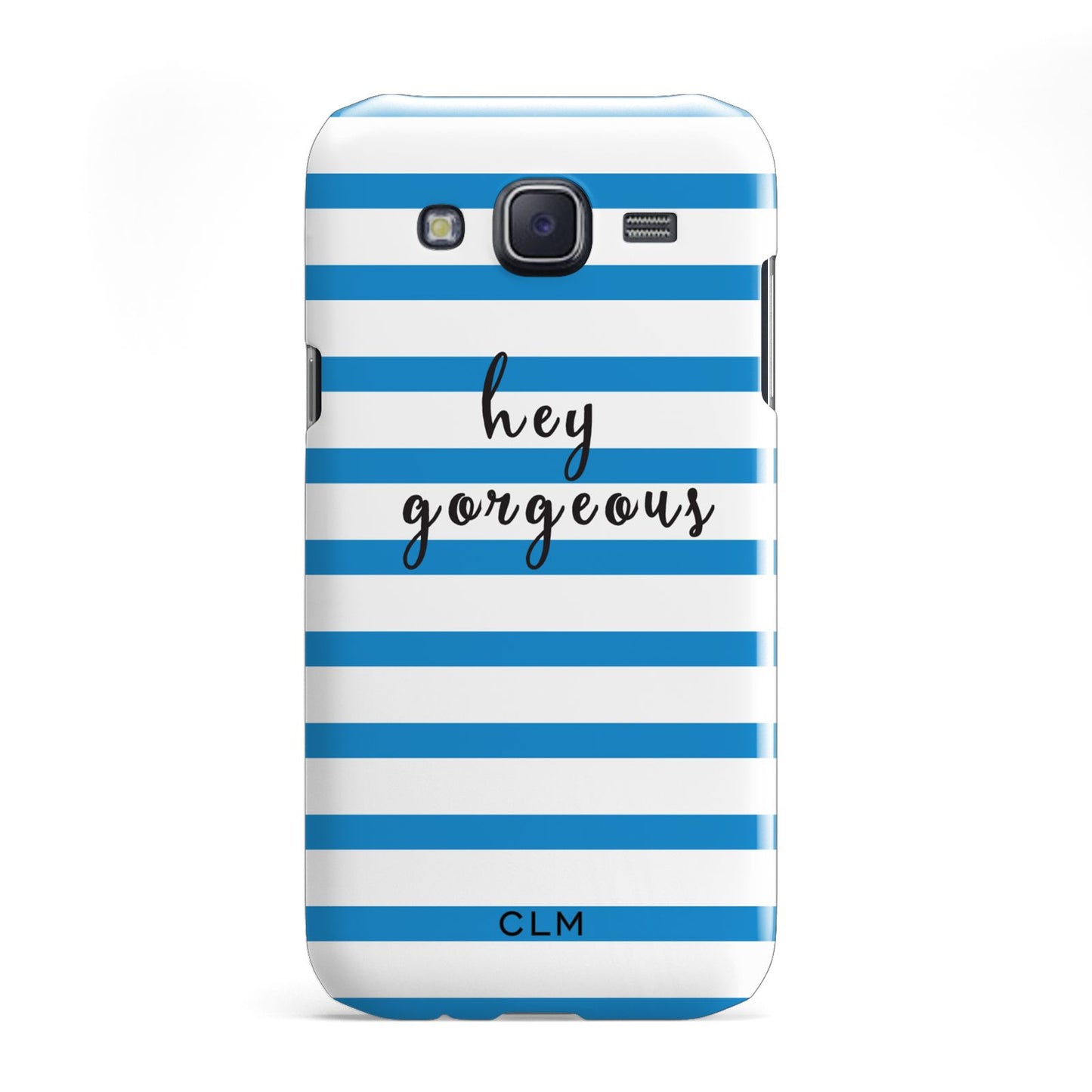 Personalised Blue Hey Gorgeous Samsung Galaxy J5 Case