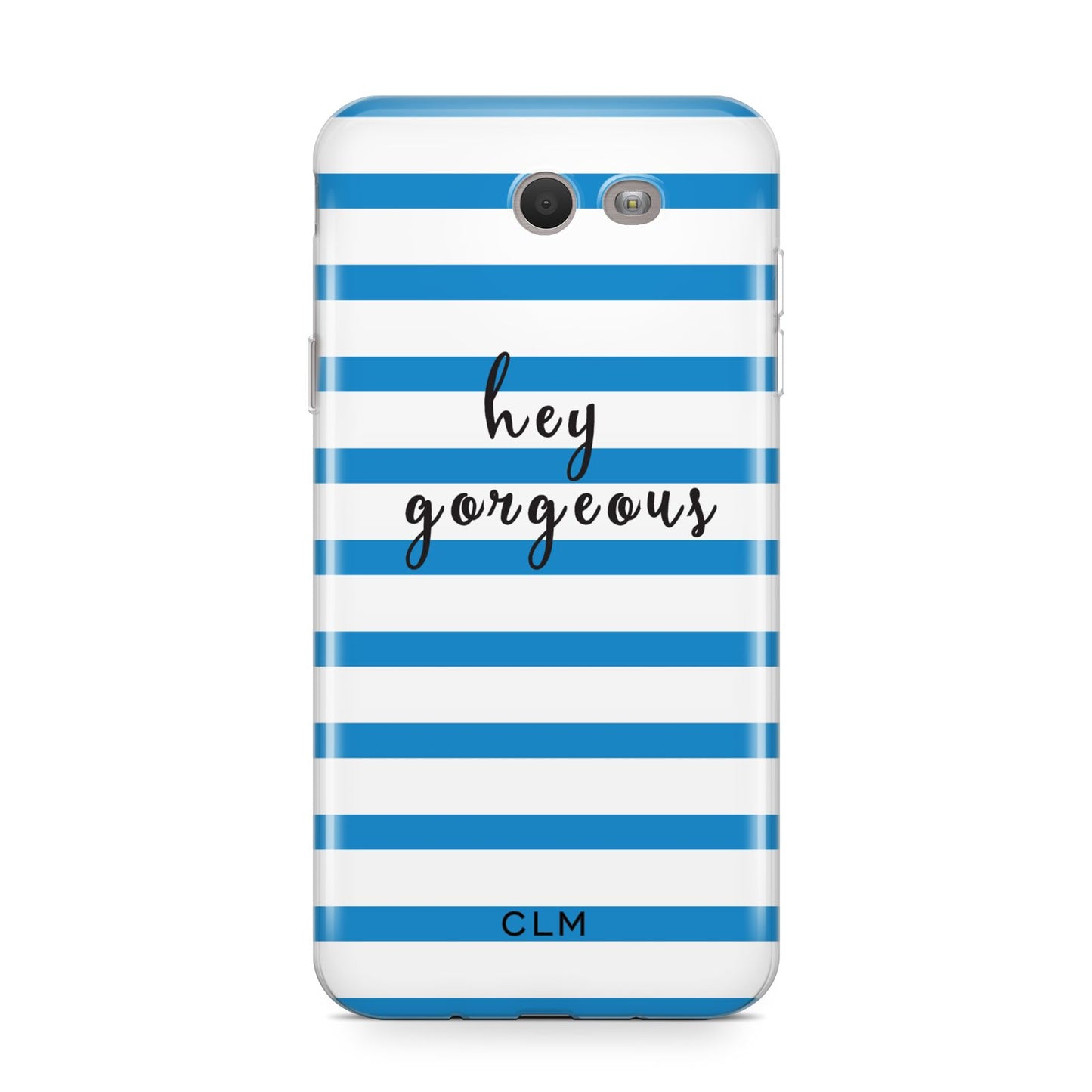 Personalised Blue Hey Gorgeous Samsung Galaxy J7 2017 Case
