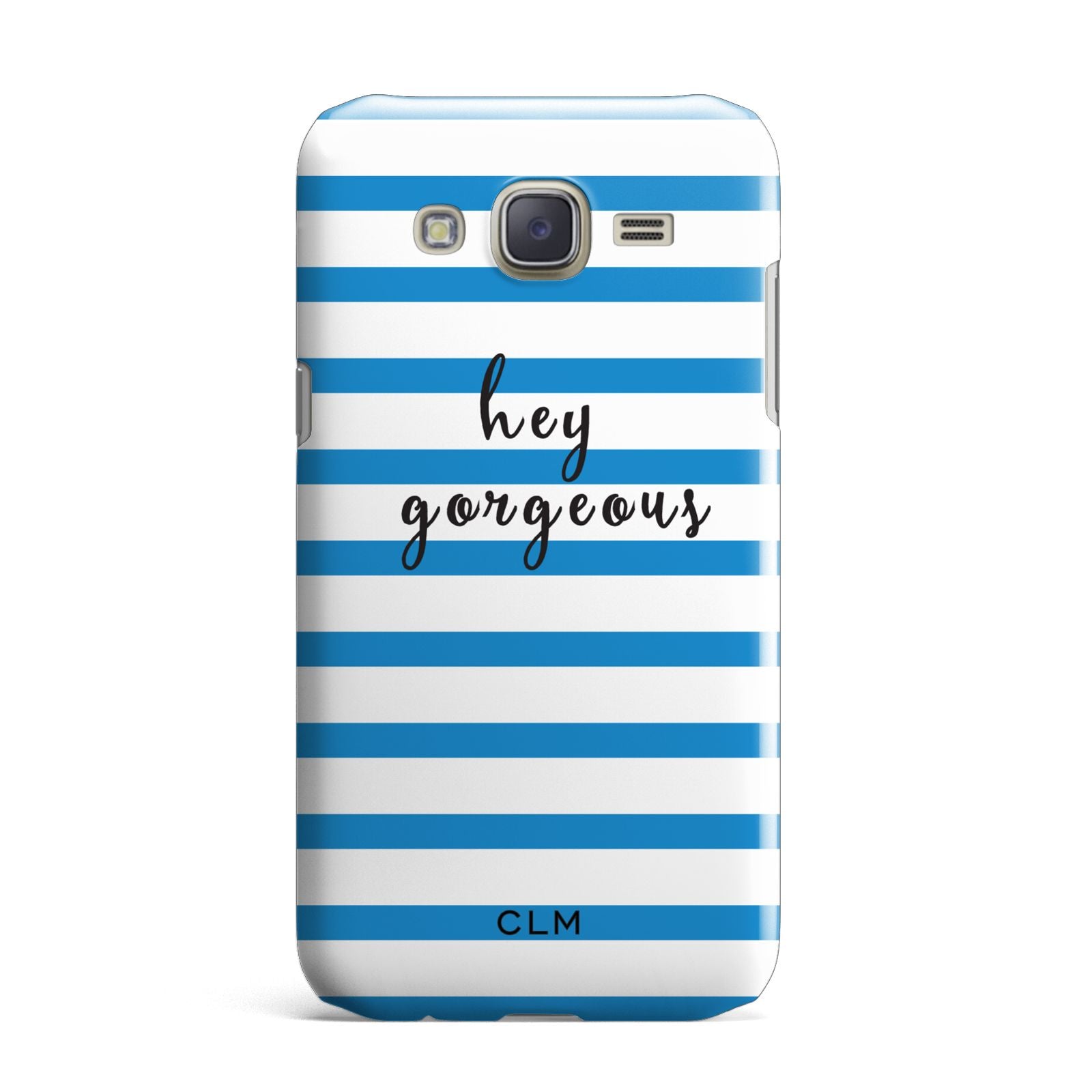 Personalised Blue Hey Gorgeous Samsung Galaxy J7 Case