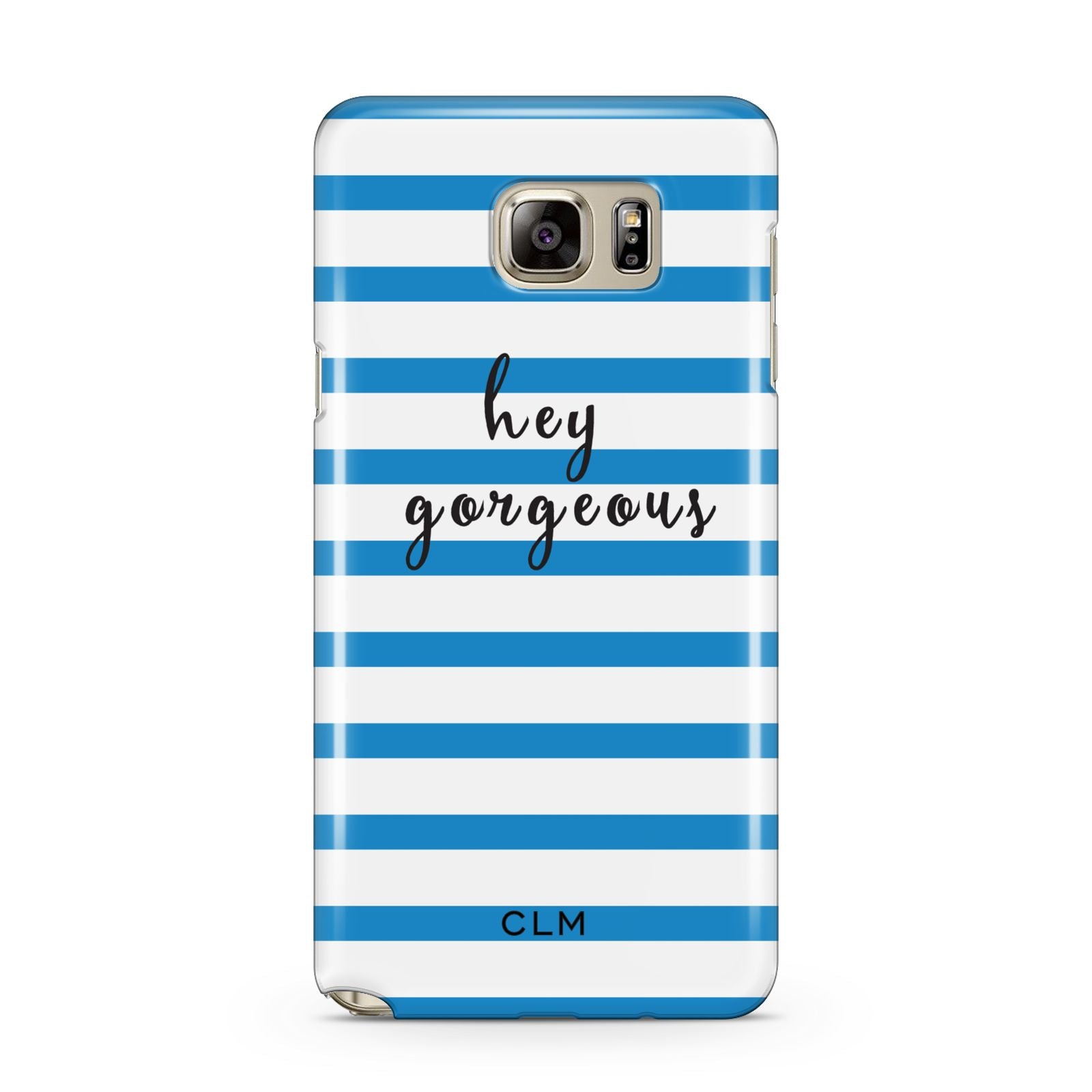 Personalised Blue Hey Gorgeous Samsung Galaxy Note 5 Case