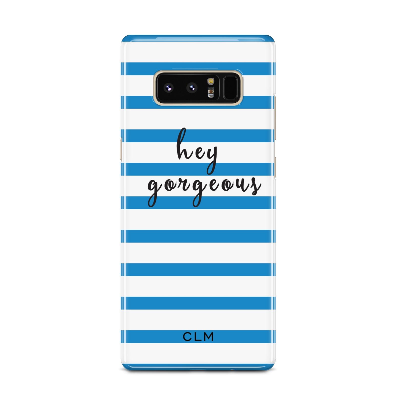 Personalised Blue Hey Gorgeous Samsung Galaxy Note 8 Case