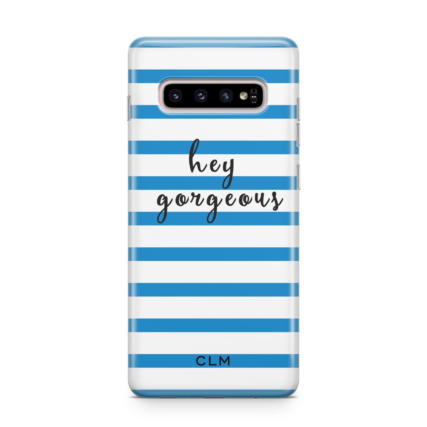 Personalised Blue Hey Gorgeous Samsung Galaxy S10 Plus Case
