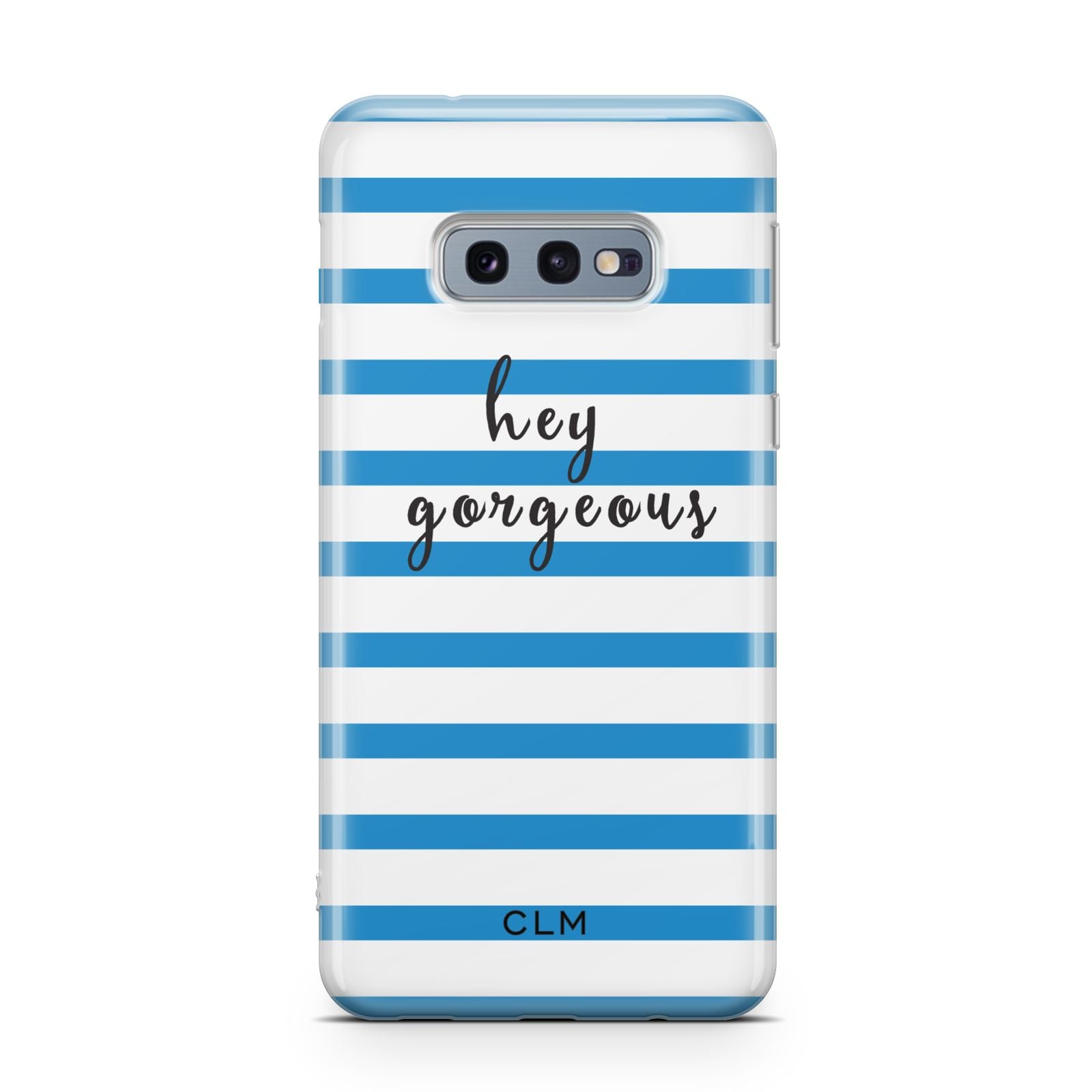Personalised Blue Hey Gorgeous Samsung Galaxy S10E Case