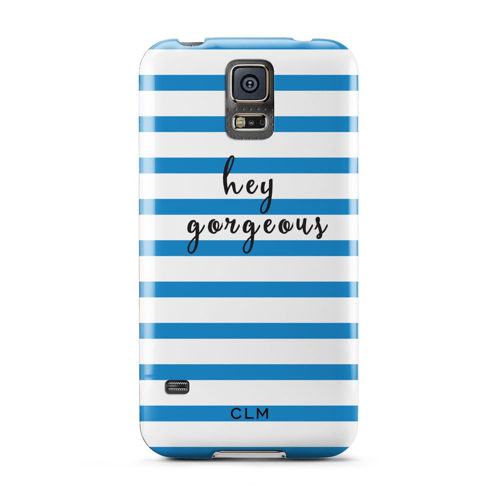 Personalised Blue Hey Gorgeous Samsung Galaxy S5 Case
