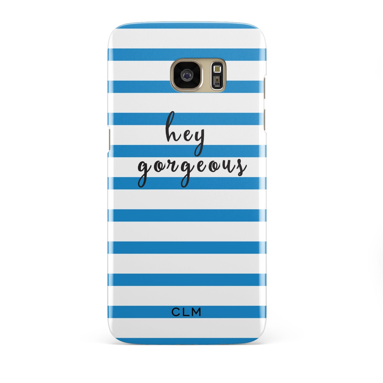Personalised Blue Hey Gorgeous Samsung Galaxy S7 Edge Case