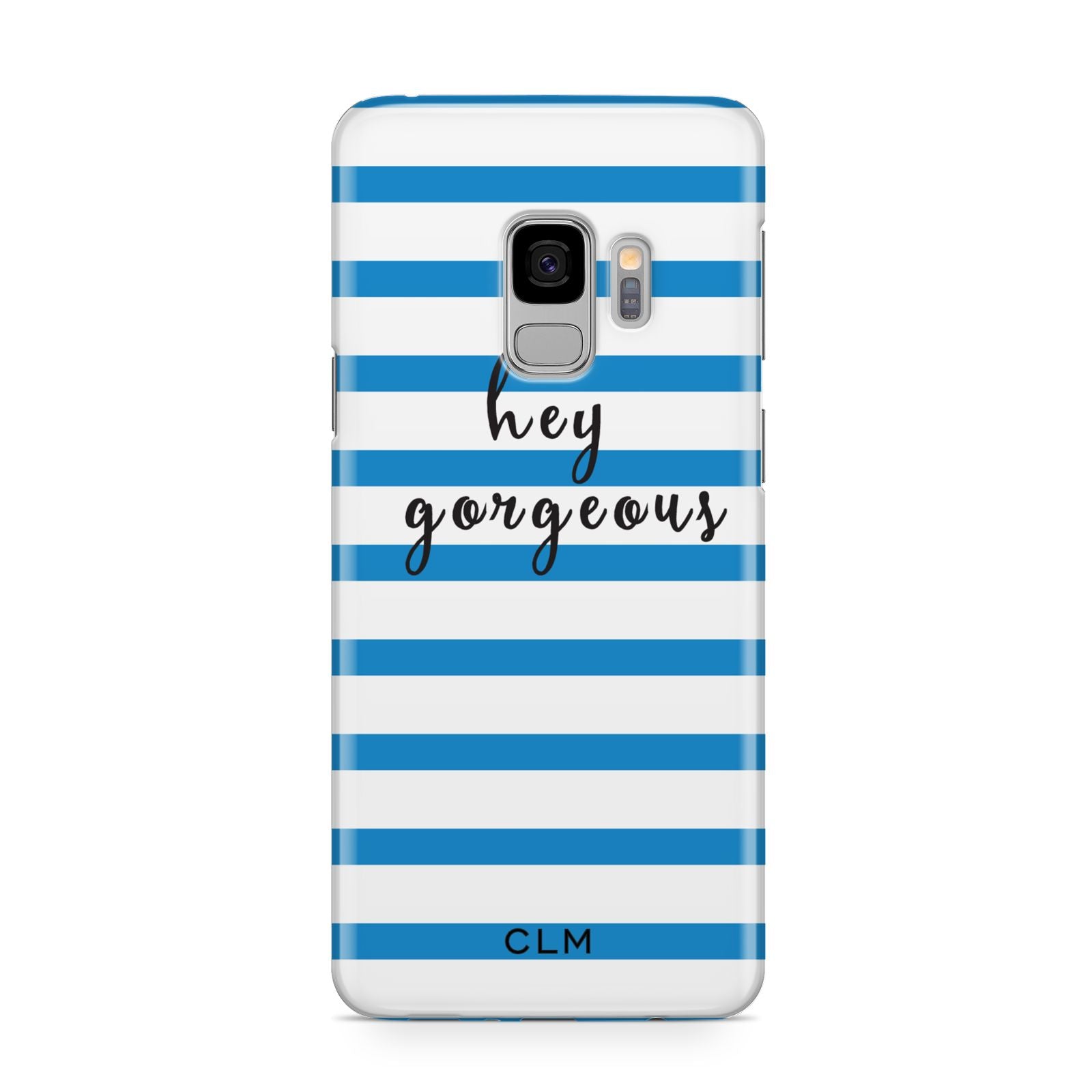 Personalised Blue Hey Gorgeous Samsung Galaxy S9 Case