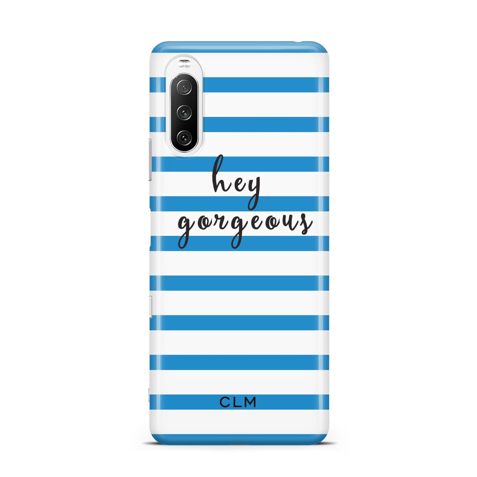 Personalised Blue Hey Gorgeous Sony Xperia 10 III Case