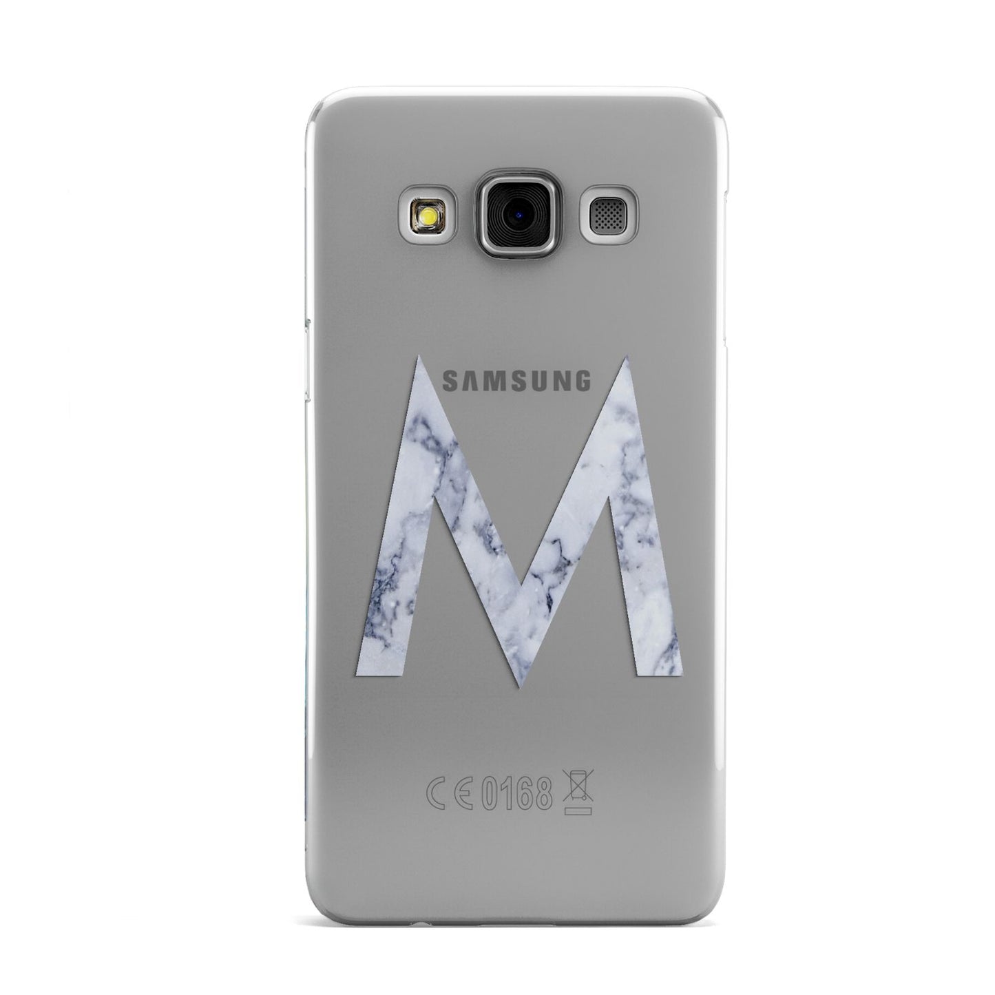 Personalised Blue Marble Initial Clear Custom Samsung Galaxy A3 Case