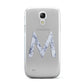 Personalised Blue Marble Initial Clear Custom Samsung Galaxy S4 Mini Case