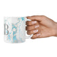 Personalised Blue Marble Initials 10oz Mug Alternative Image 4