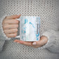 Personalised Blue Marble Initials 10oz Mug Alternative Image 5