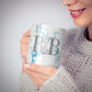 Personalised Blue Marble Initials 10oz Mug Alternative Image 6