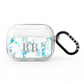 Personalised Blue Marble Initials AirPods Pro Clear Case