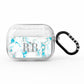 Personalised Blue Marble Initials AirPods Pro Glitter Case