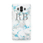 Personalised Blue Marble Initials Huawei Mate 10 Protective Phone Case