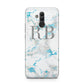 Personalised Blue Marble Initials Huawei Mate 20 Lite