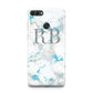Personalised Blue Marble Initials Huawei Y9 2018