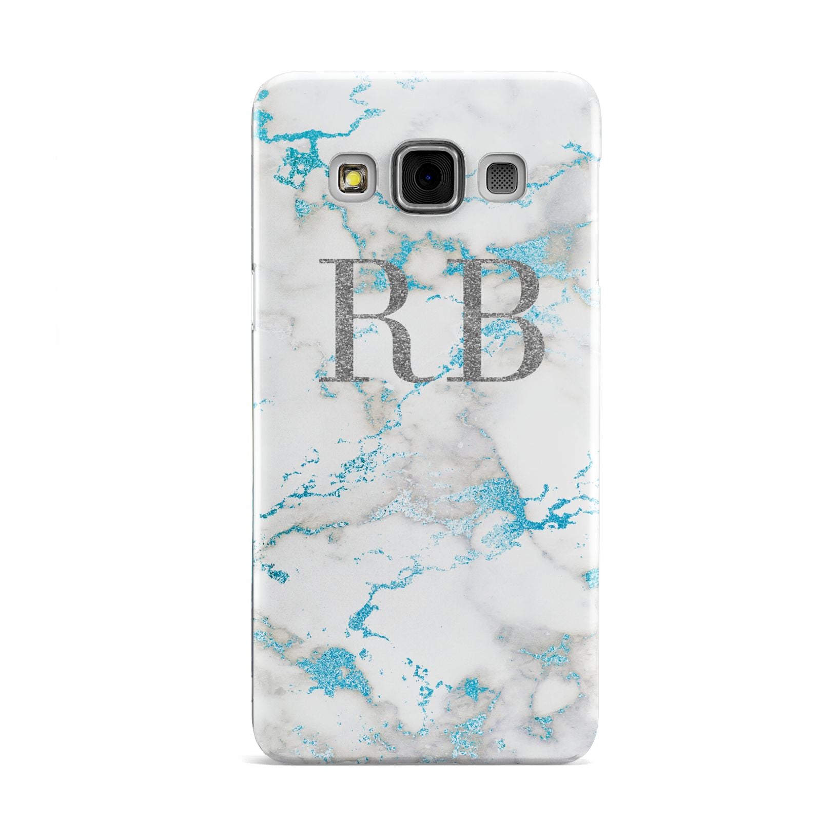 Personalised Blue Marble Initials Samsung Galaxy A3 Case