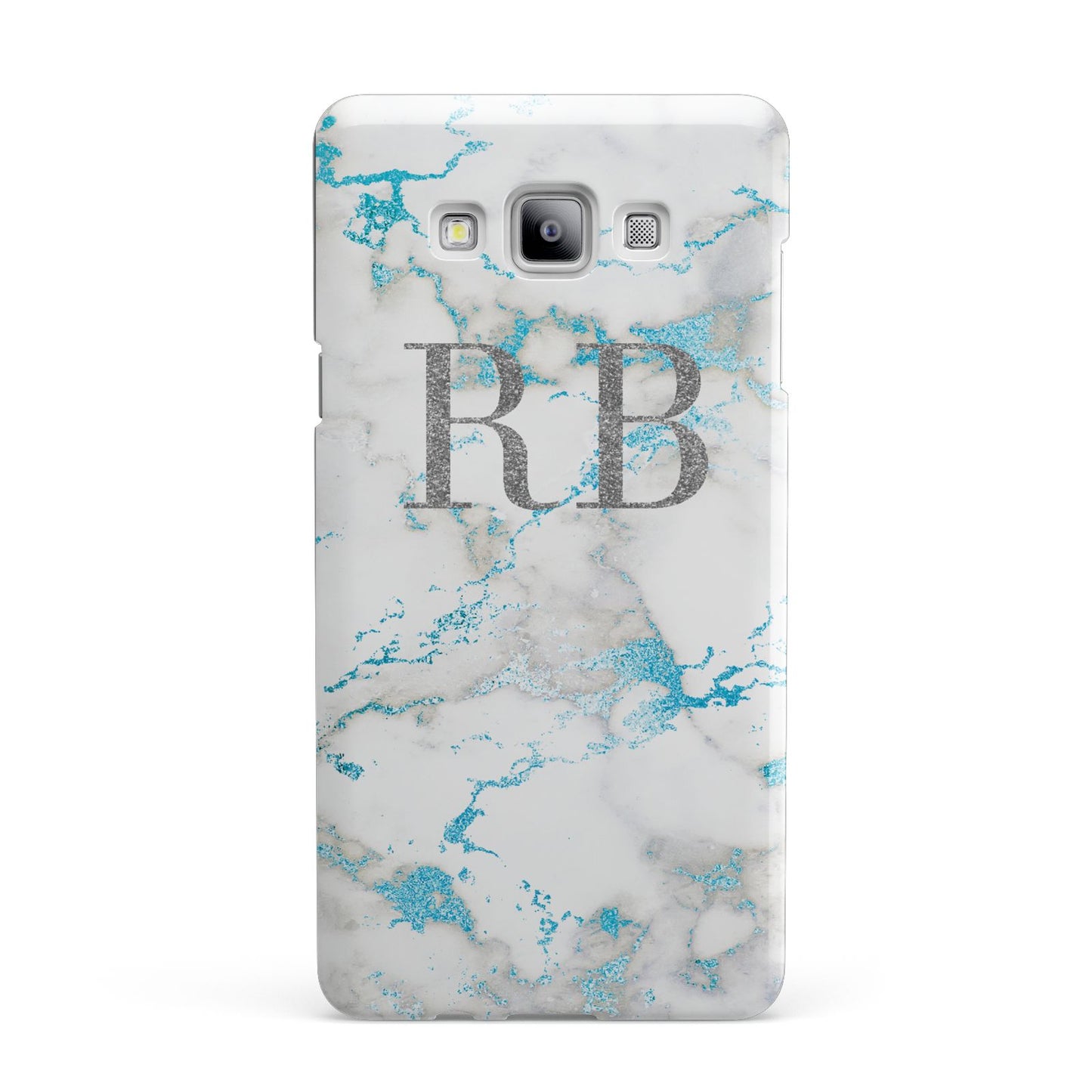 Personalised Blue Marble Initials Samsung Galaxy A7 2015 Case