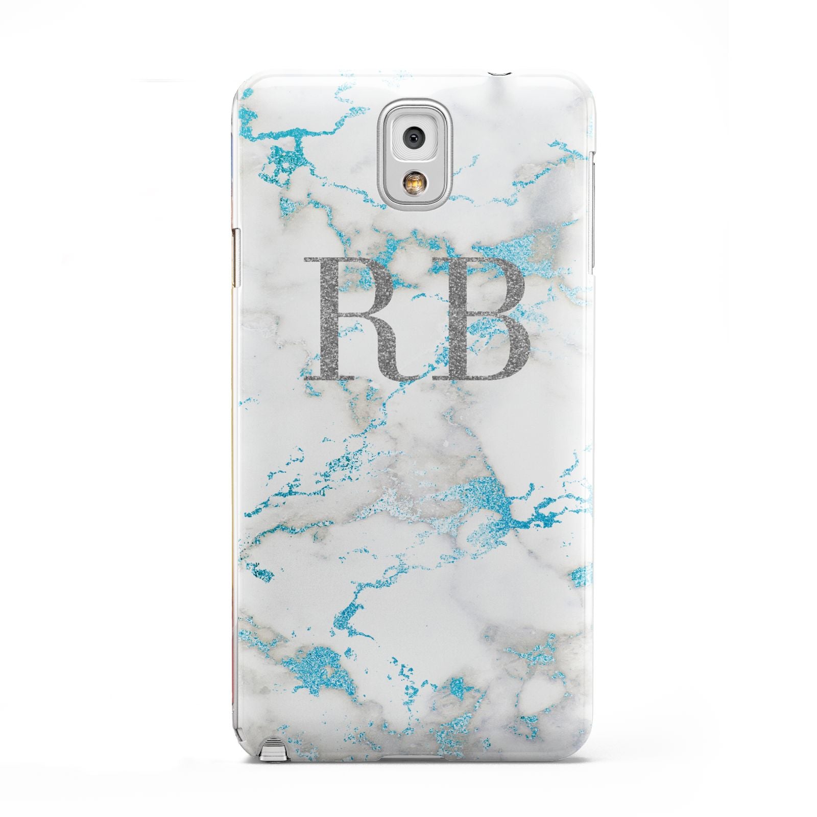 Personalised Blue Marble Initials Samsung Galaxy Note 3 Case