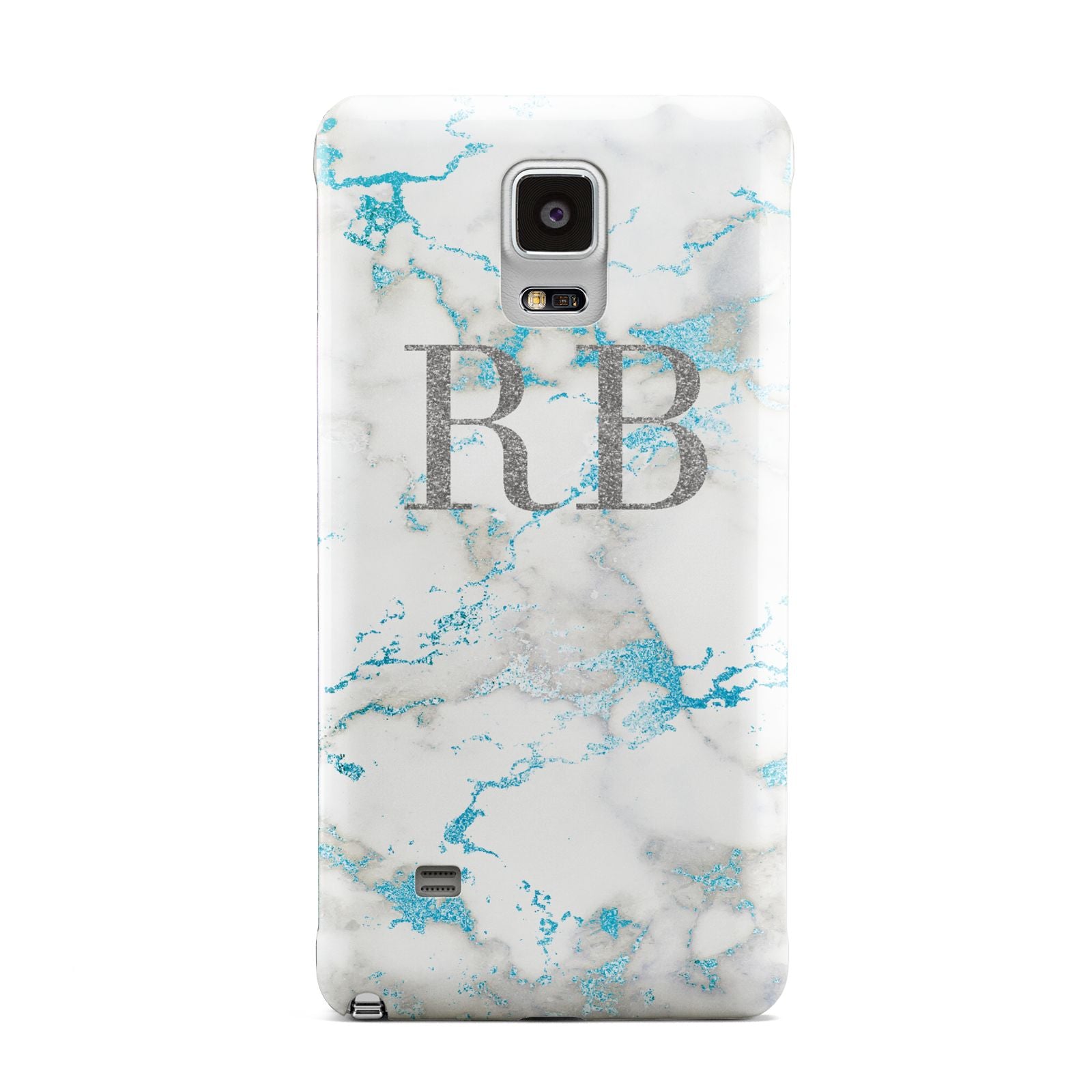 Personalised Blue Marble Initials Samsung Galaxy Note 4 Case