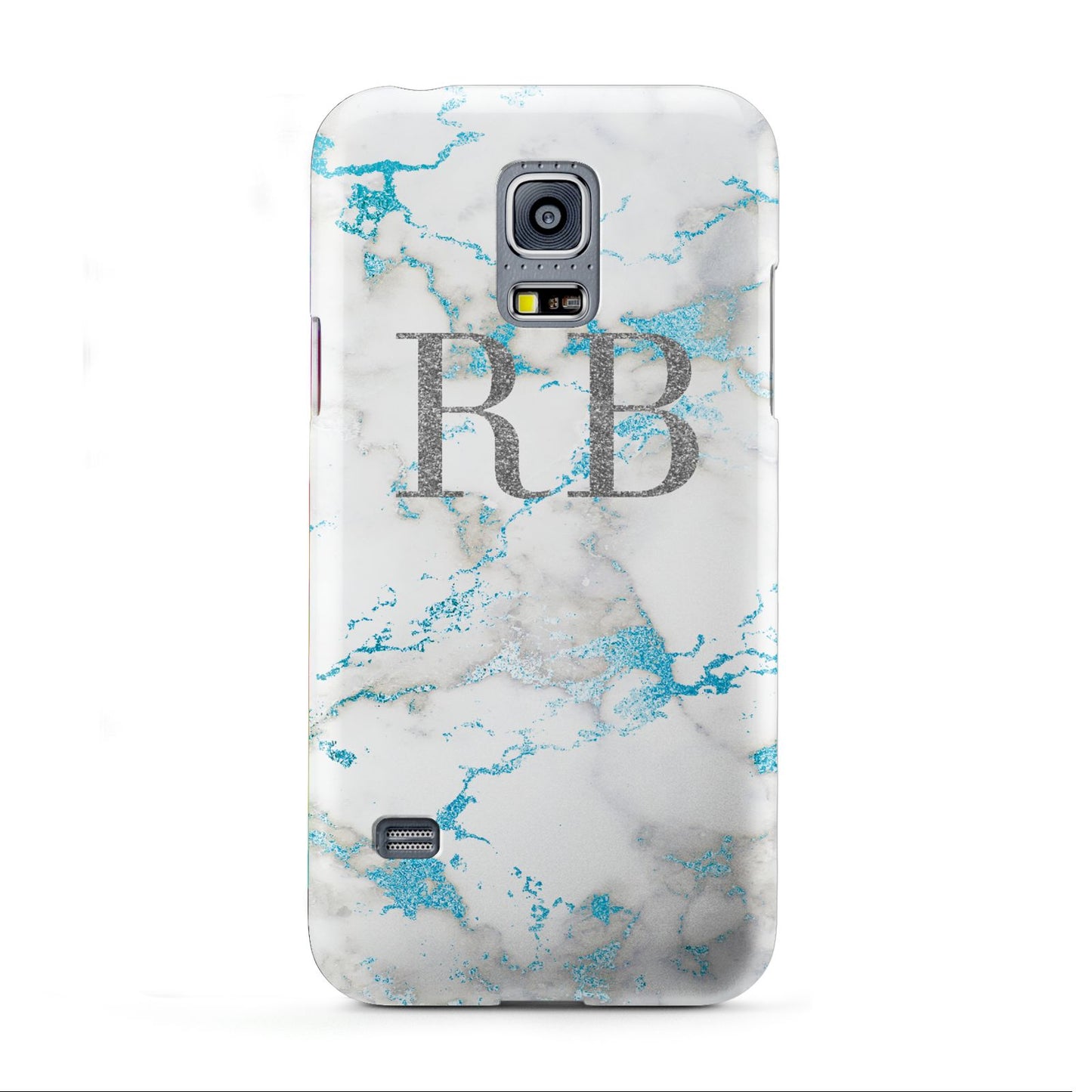 Personalised Blue Marble Initials Samsung Galaxy S5 Mini Case