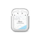 Personalised Blue Marble With Name Initials AirPods Case