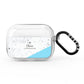 Personalised Blue Marble With Name Initials AirPods Pro Clear Case