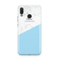 Personalised Blue Marble With Name Initials Huawei Nova 3 Phone Case