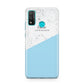 Personalised Blue Marble With Name Initials Huawei P Smart 2020