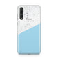 Personalised Blue Marble With Name Initials Huawei P20 Pro Phone Case