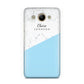 Personalised Blue Marble With Name Initials Huawei Y3 2017
