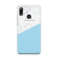 Personalised Blue Marble With Name Initials Huawei Y7 2019