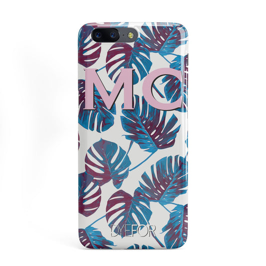 Personalised Blue Monstera Leaves OnePlus Case.jpg