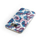Personalised Blue Monstera Leaves Samsung Galaxy Case Front Close Up.jpg