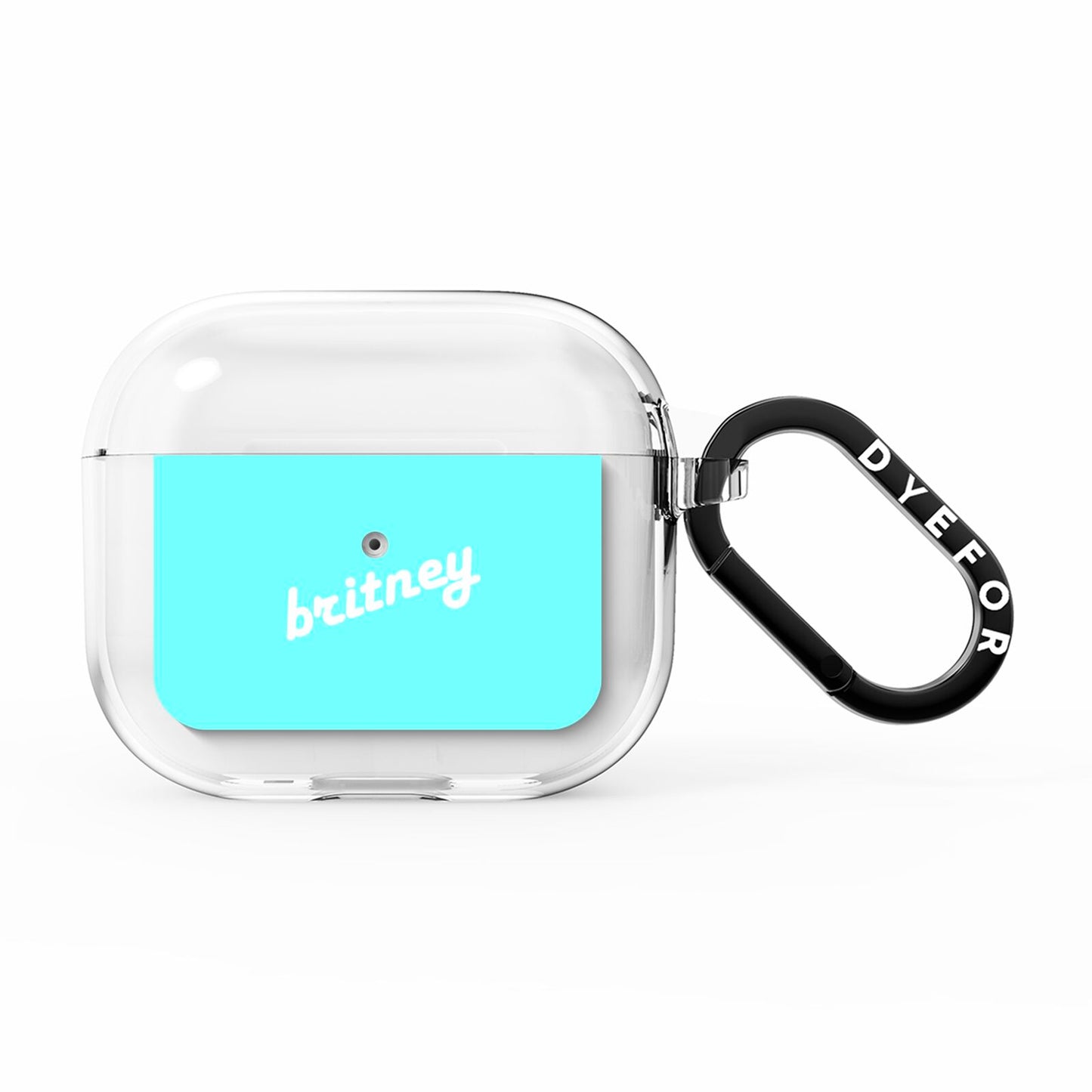Personalised Blue Name AirPods Clear Case 3rd Gen