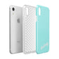 Personalised Blue Name Apple iPhone XR White 3D Tough Case Expanded view
