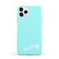 Personalised Blue Name iPhone 11 Pro 3D Tough Case