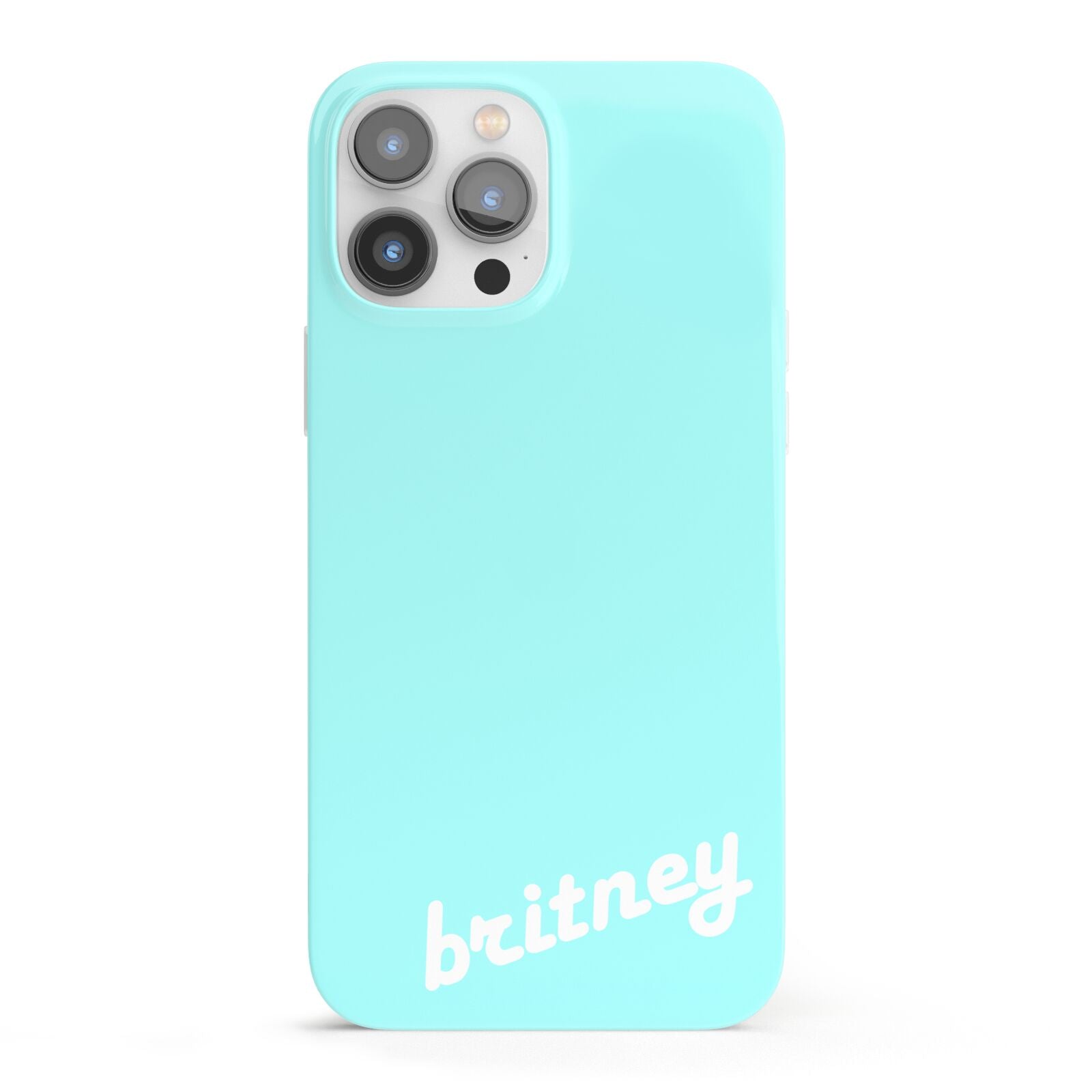 Personalised Blue Name iPhone 13 Pro Max Full Wrap 3D Snap Case