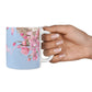 Personalised Blue Pink Blossom 10oz Mug Alternative Image 4