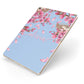 Personalised Blue Pink Blossom Apple iPad Case on Gold iPad Side View