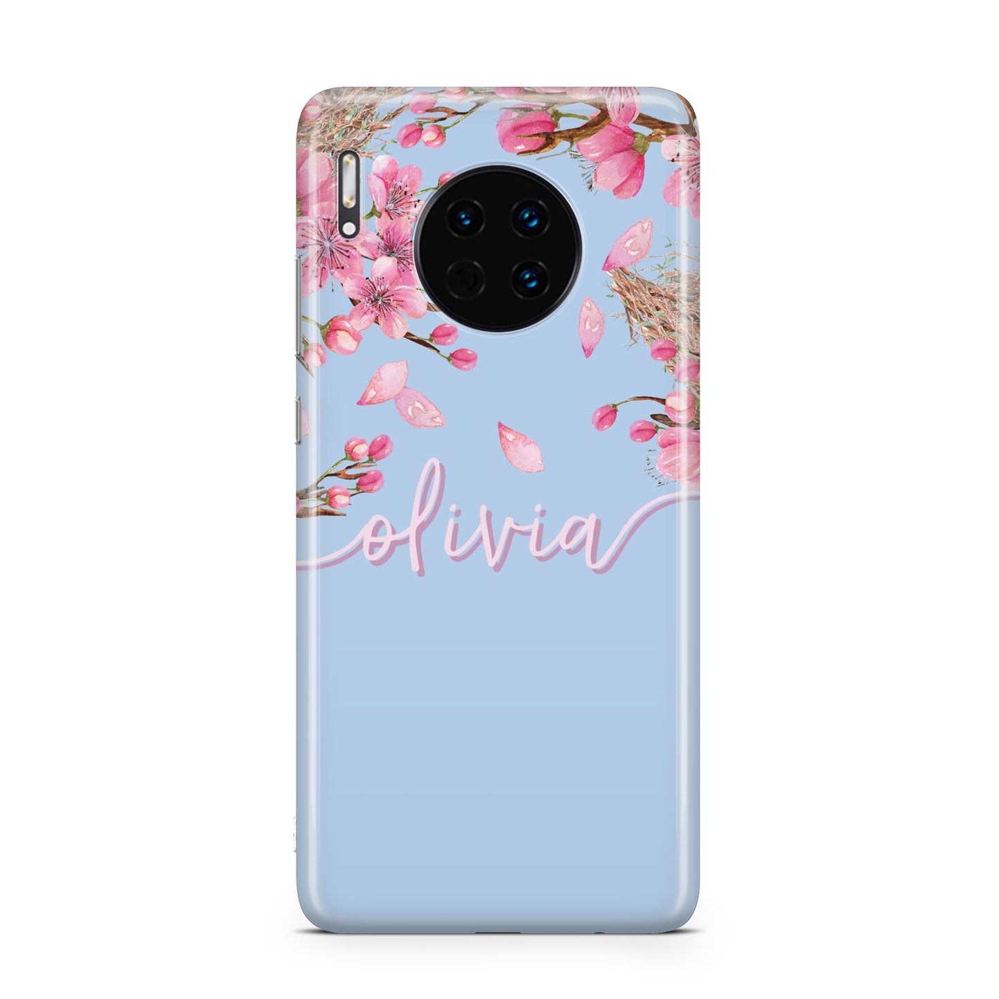 Personalised Blue Pink Blossom Huawei Mate 30