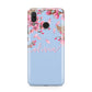 Personalised Blue Pink Blossom Huawei Nova 3 Phone Case